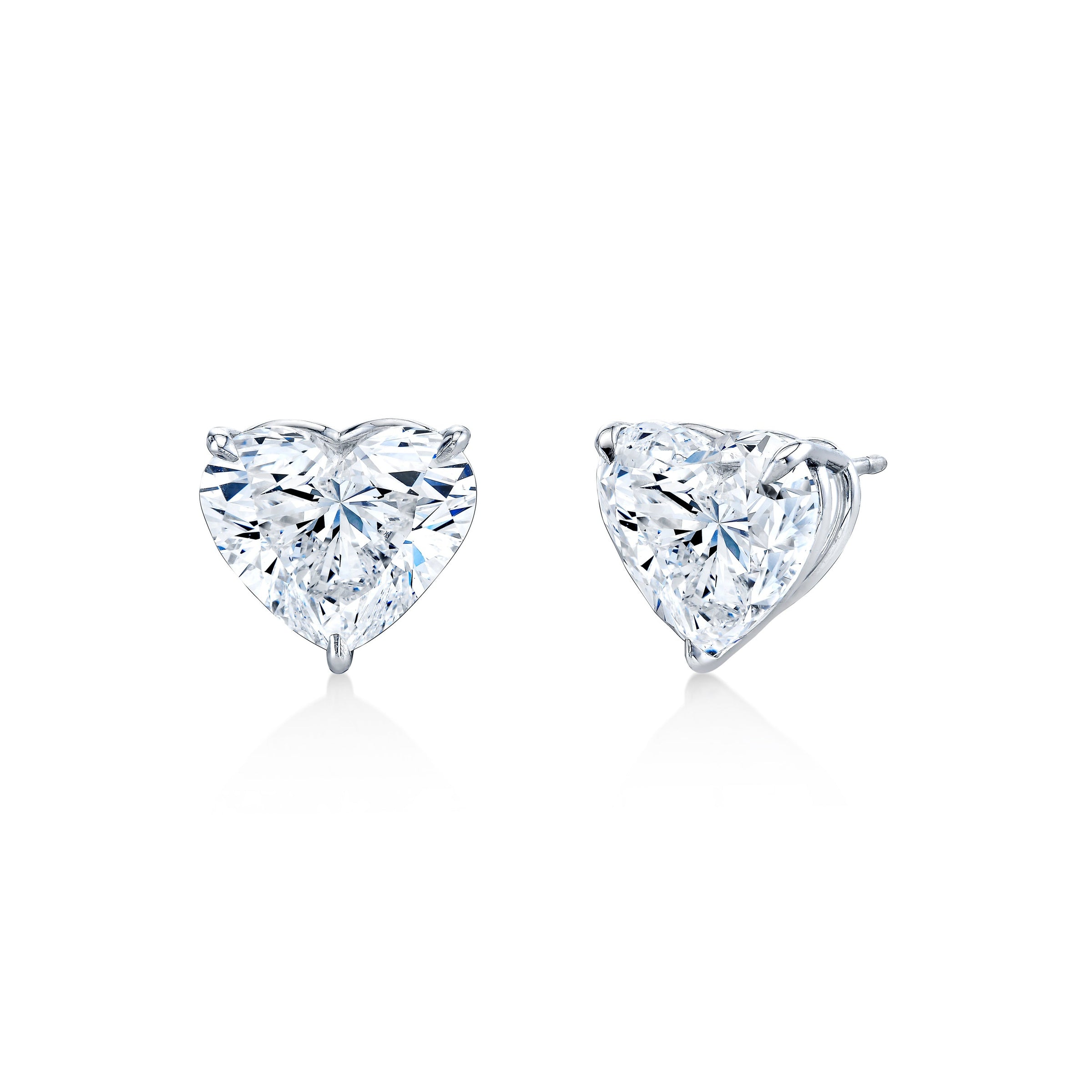 Heart Shaped Diamond Studs