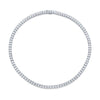 Straight Line Oval Diamond Necklace