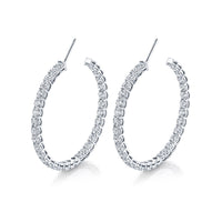 Signature Round Diamond Hoops - Large
