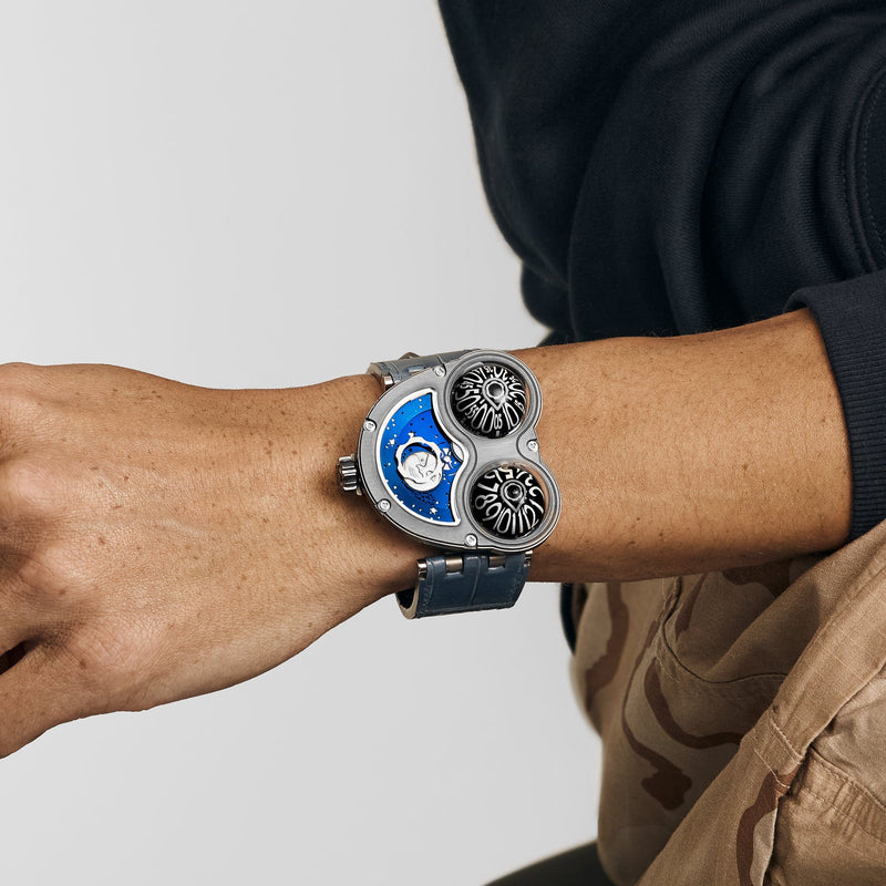 MB&F MoonMachine Black Titanium Dark Blue Sky 34.BTL.B Limited Edition