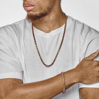 Men's Anchor Chain Necklace in Rose Gold