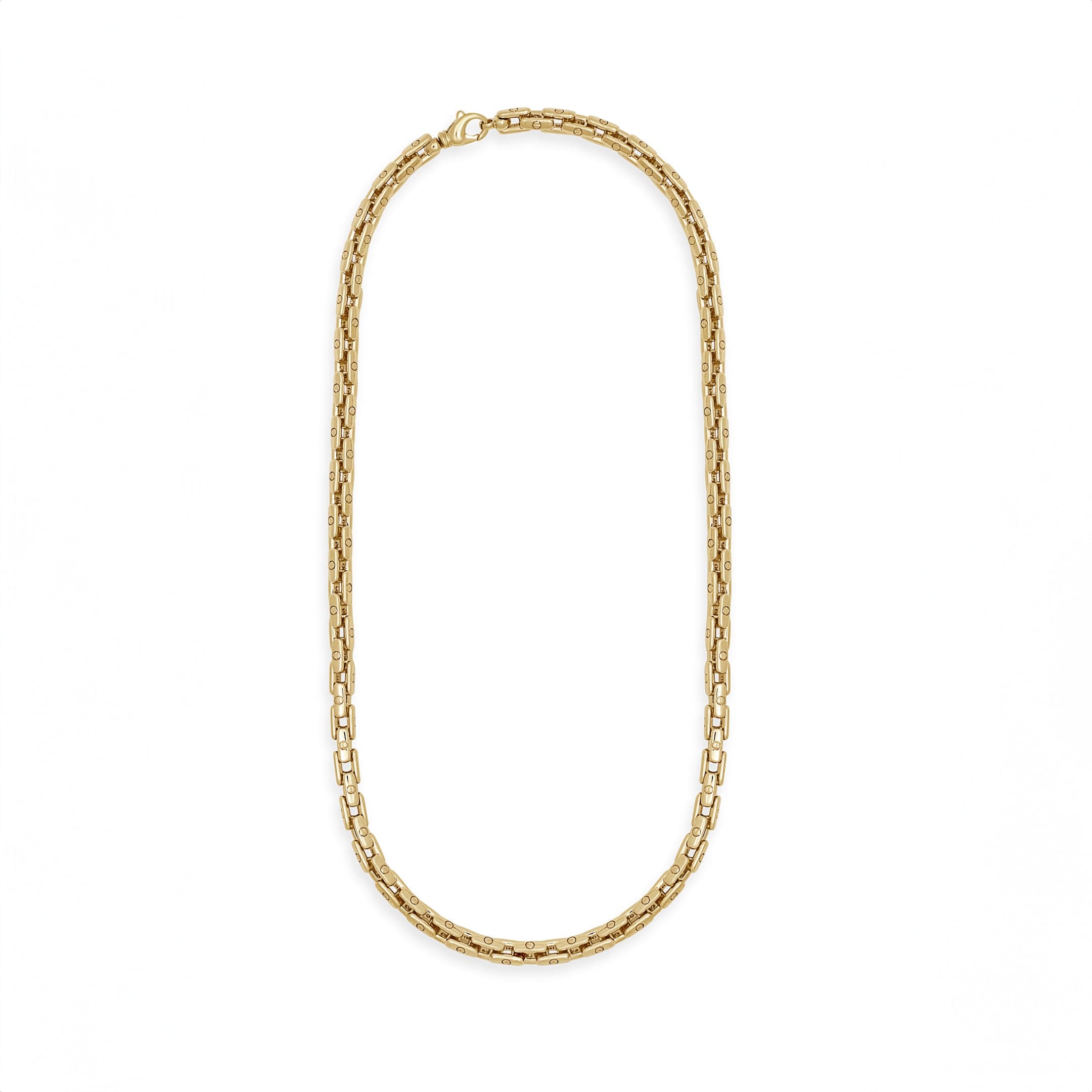 Men's Bold Anchor Chain Necklace in Yellow Gold