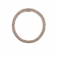 Mens Baguette Diamond Chain Rose Gold Necklace