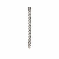 Mens Baguette Diamond Chain White Gold Bracelet