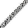 Mens Cuban Link Diamond Chain White Gold Bracelet