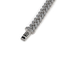 Mens Cuban Link White Gold with Pavé Diamonds Necklace