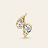 Mika Ear Cuff in Yellow Gold with Pear Diamonds