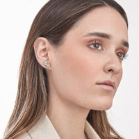 Mika Ear Cuff in Yellow Gold with Pear Diamonds