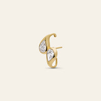 Mika Ear Cuff in Yellow Gold with Pear Diamonds
