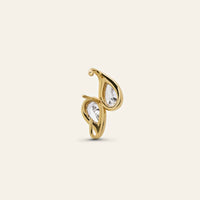 Mika Ear Cuff in Yellow Gold with Pear Diamonds