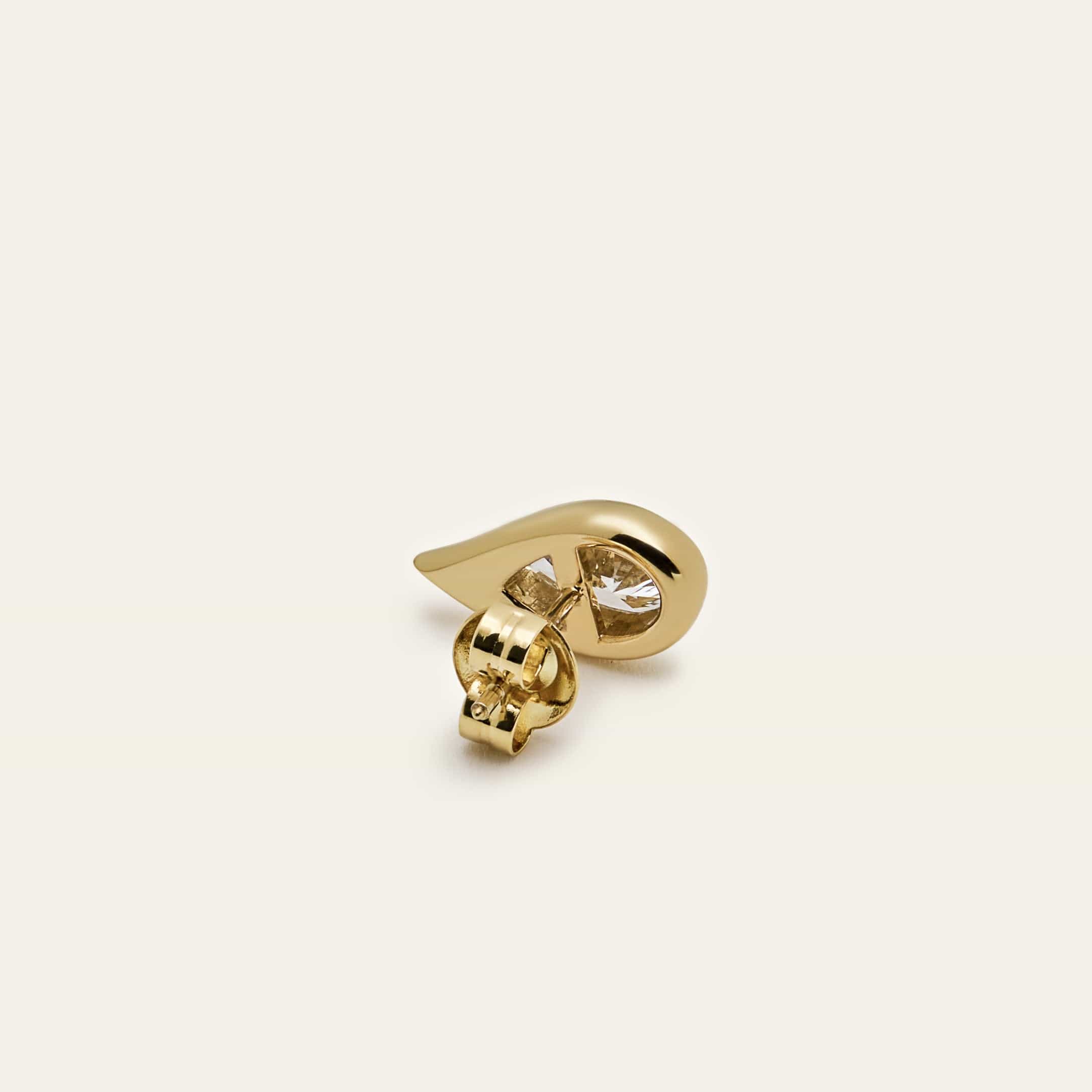Mika Earring in Yellow Gold with Pear Diamonds