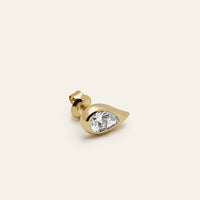 Mika Earring in Yellow Gold with Pear Diamonds