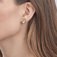 Mika Earring in Yellow Gold with Pear Diamonds