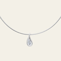 Mika Pear Diamond Pendant on Cuff Necklace