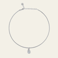 Mika Pear Diamond Pendant on Cuff Necklace