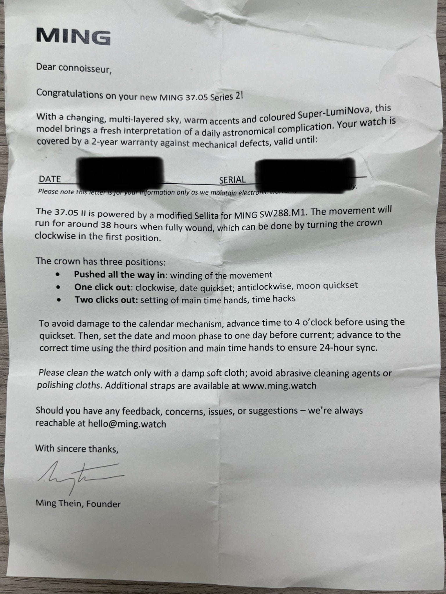 Ming Moonphase 37.05 SERIES 2