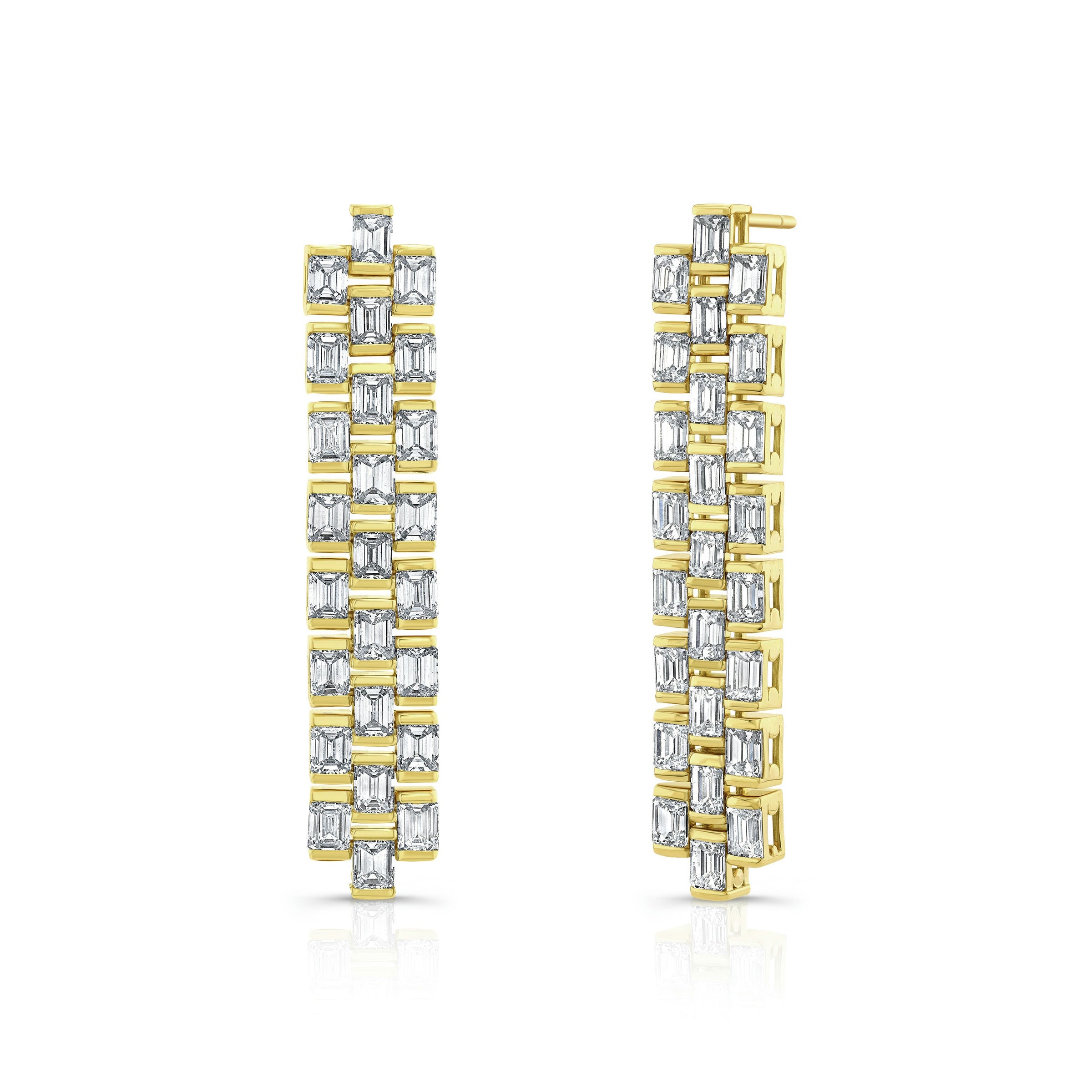 Watch Band Diamond Earrings