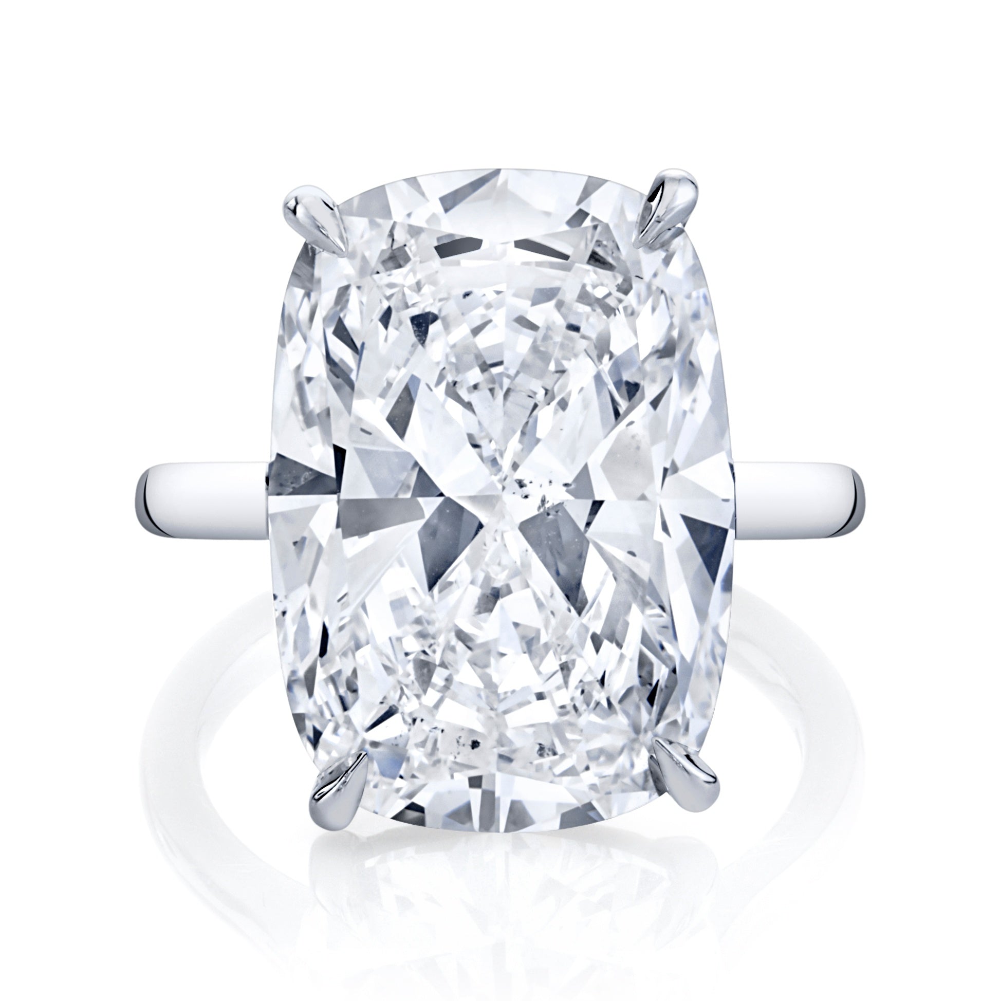 12.98 Carat Cushion Diamond Solitaire Ring