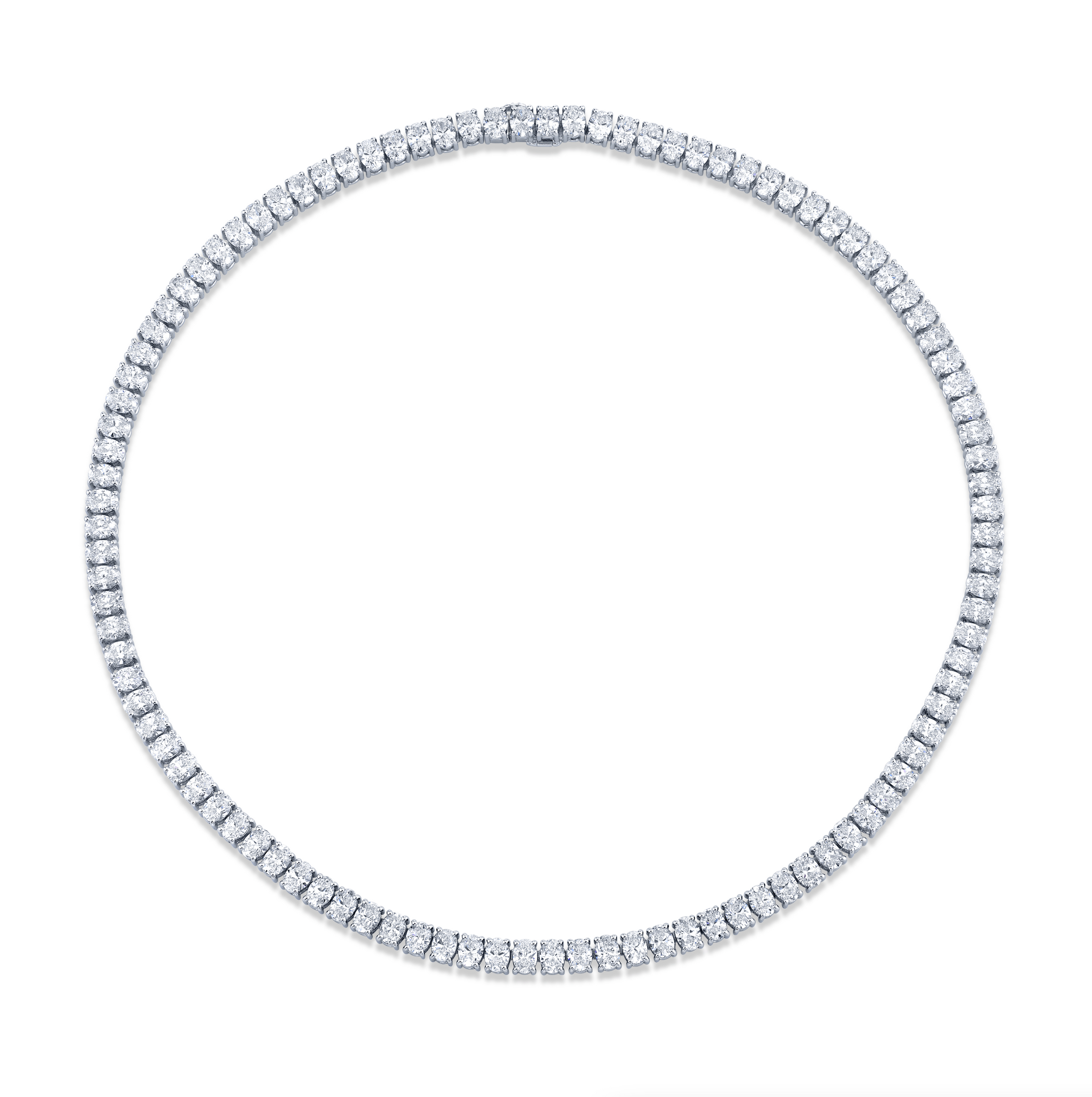 24.96 Carat Classic Straightline Diamond Necklace