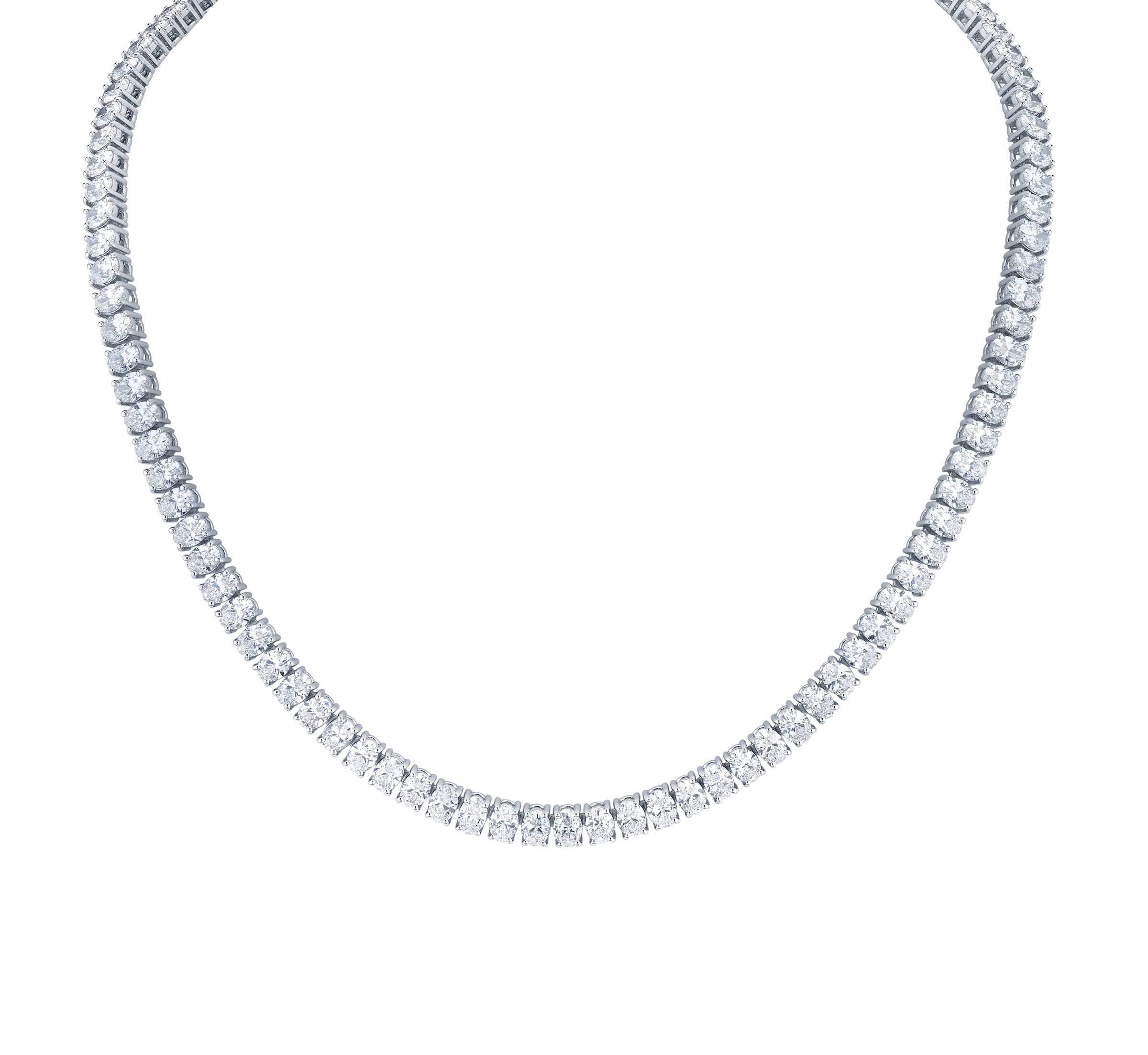 24.96 Carat Classic Straightline Diamond Necklace