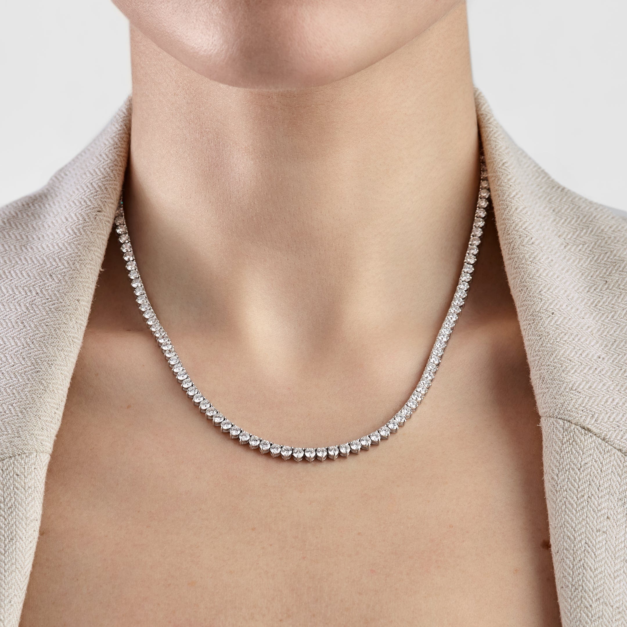 Noa 13.6 Carat Diamond Tennis Necklace