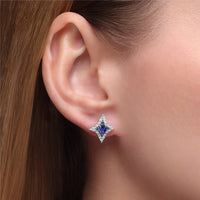 Notte Sapphire and Diamond Stud Earrings