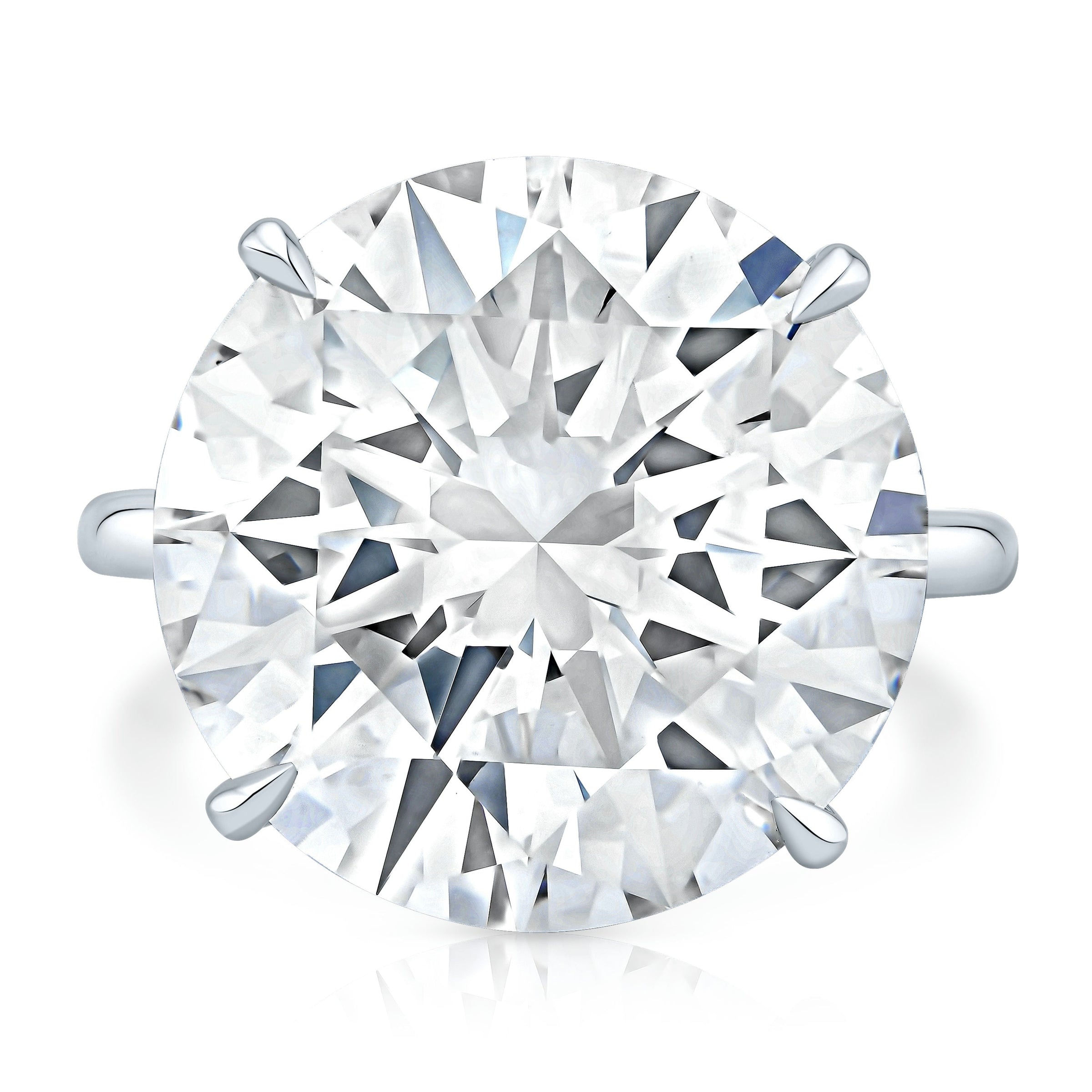 14.33 Carat Round Diamond Solitaire Ring