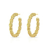 Fancy Yellow Oval Diamond Hoop Earrings