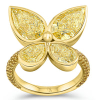 Fancy Yellow Diamond Butterfly Ring