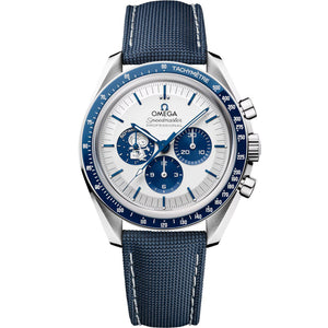 Speedmaster Anniversary Series "Silver Snoopy Award" Steel on Fabric Strap Silver