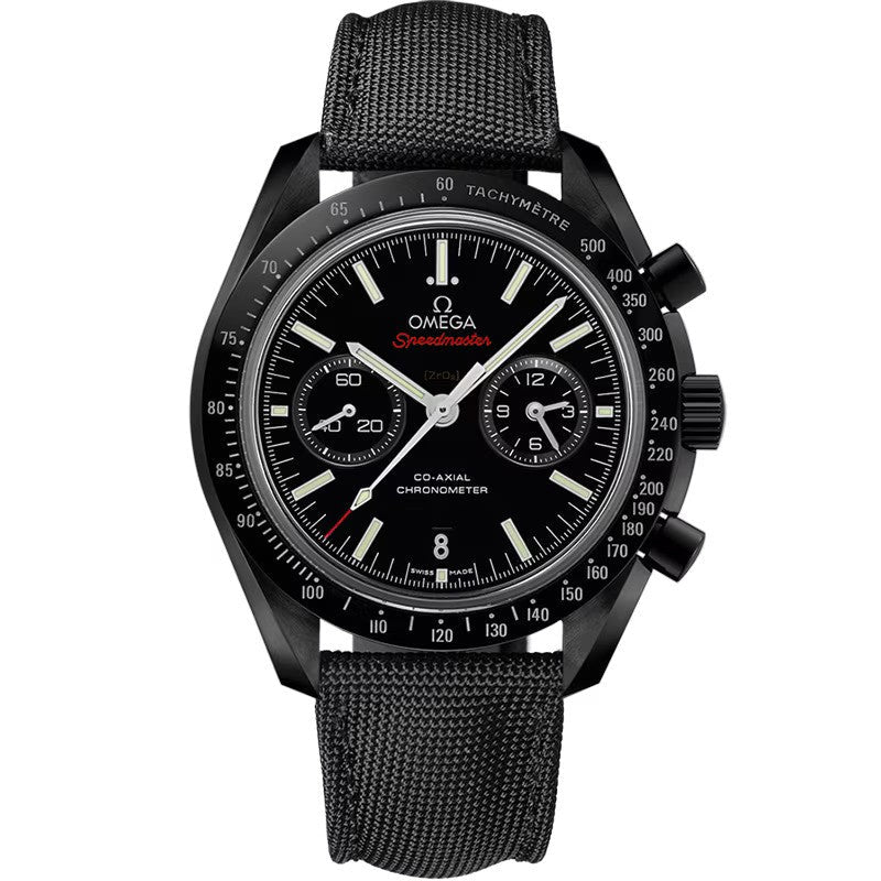Speedmaster Dark Side of the Moon Black Ceramic on Nylon Strap Black
