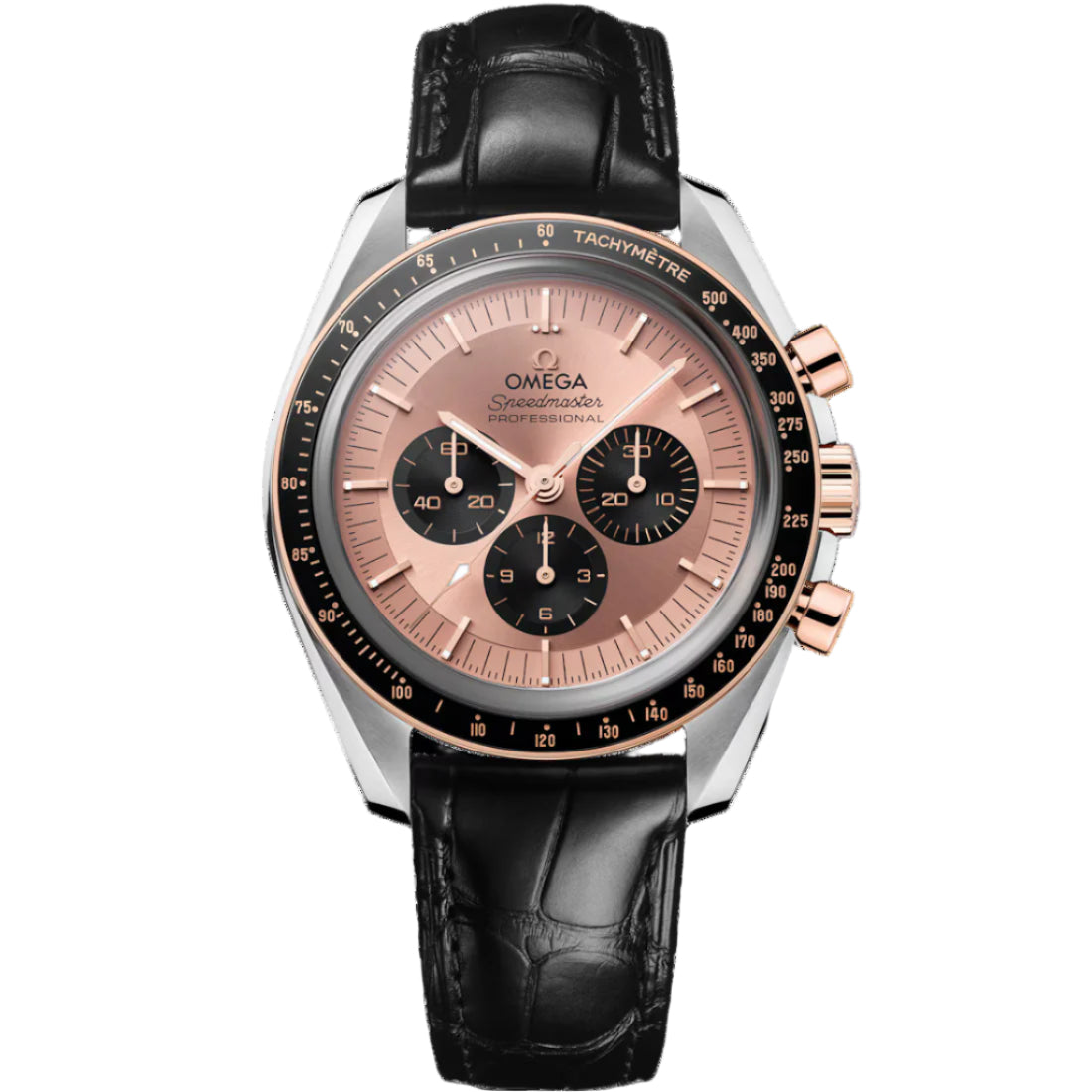 Speedmaster Moonwatch Professional Sedna™ Gold on Alligator Pink