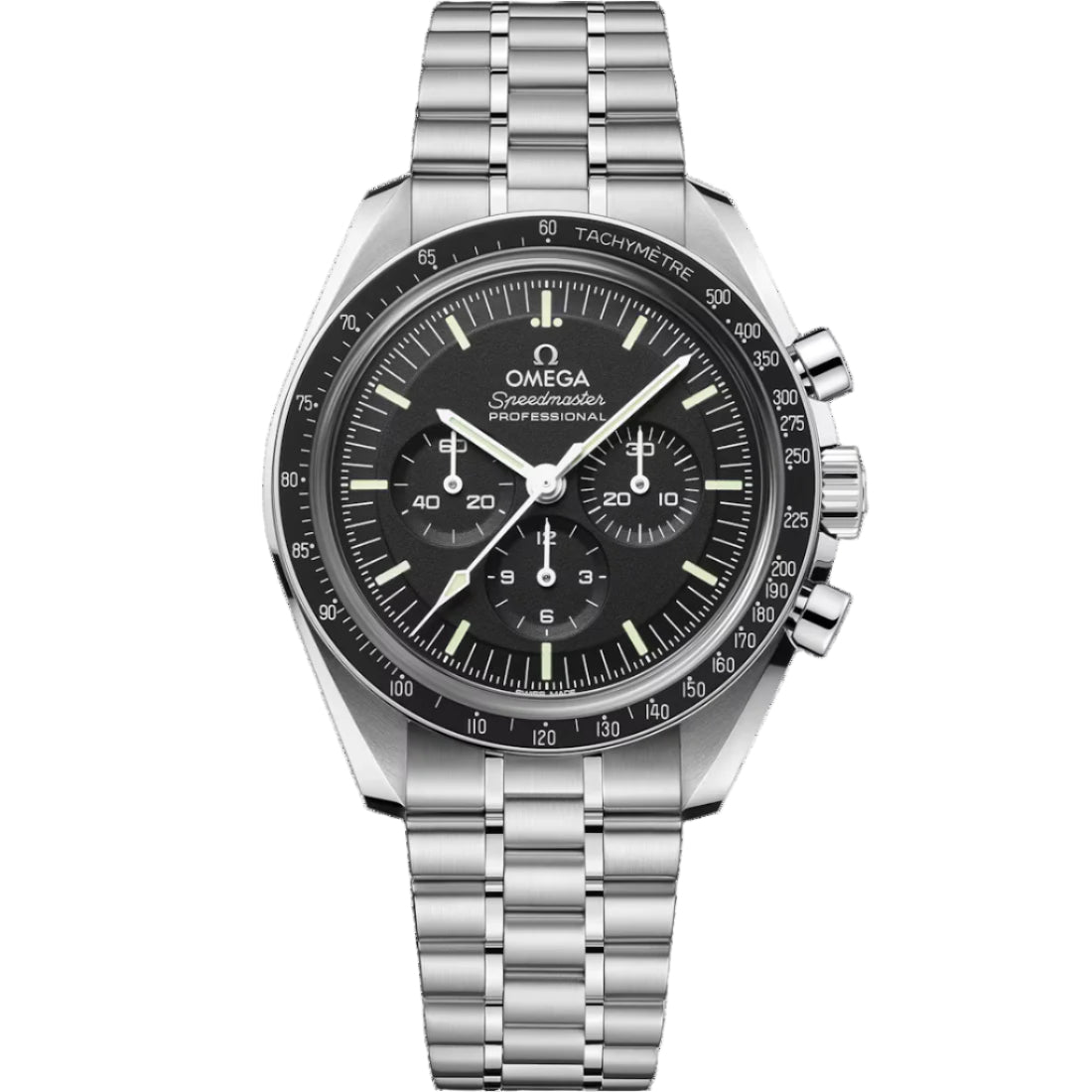 Speedmaster Moonwatch Professional Steel on Steel Strap Black