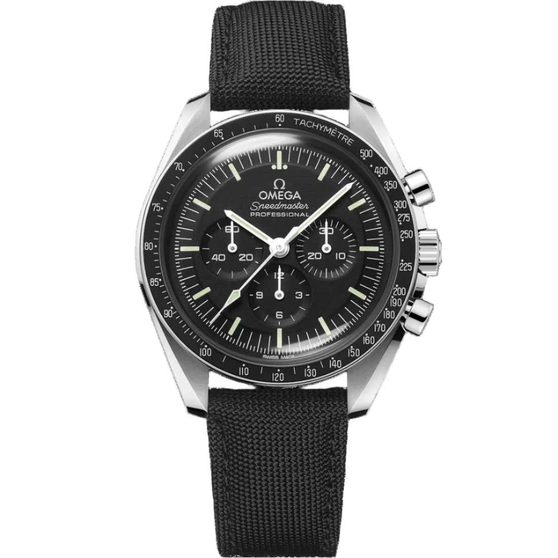 Speedmaster Moonwatch Professional Steel on Fabric Strap Black