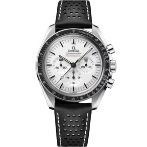 Speedmaster Moonwatch Professional Steel on Leather Strap White