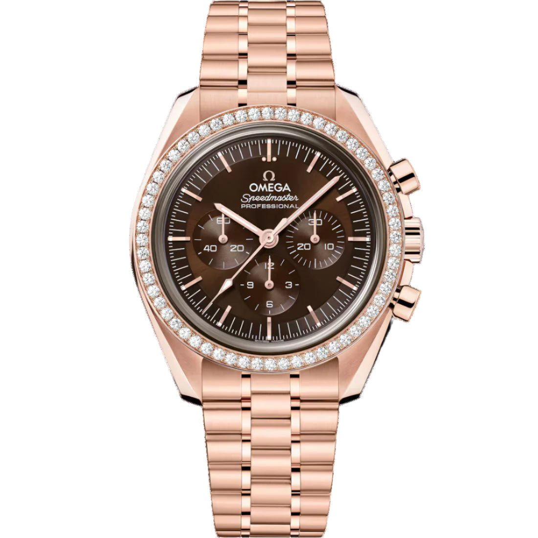 Speedmaster Moonwatch Professional Sedna™ Gold on Sedna™ Gold Brown Diamond