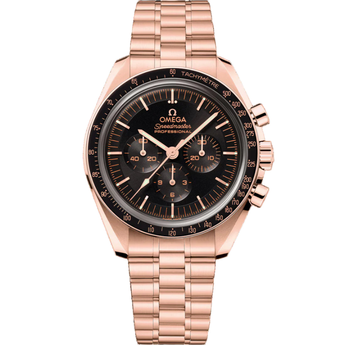 Speedmaster Moonwatch Professional Sedna™ Gold on Sedna™ Gold Black