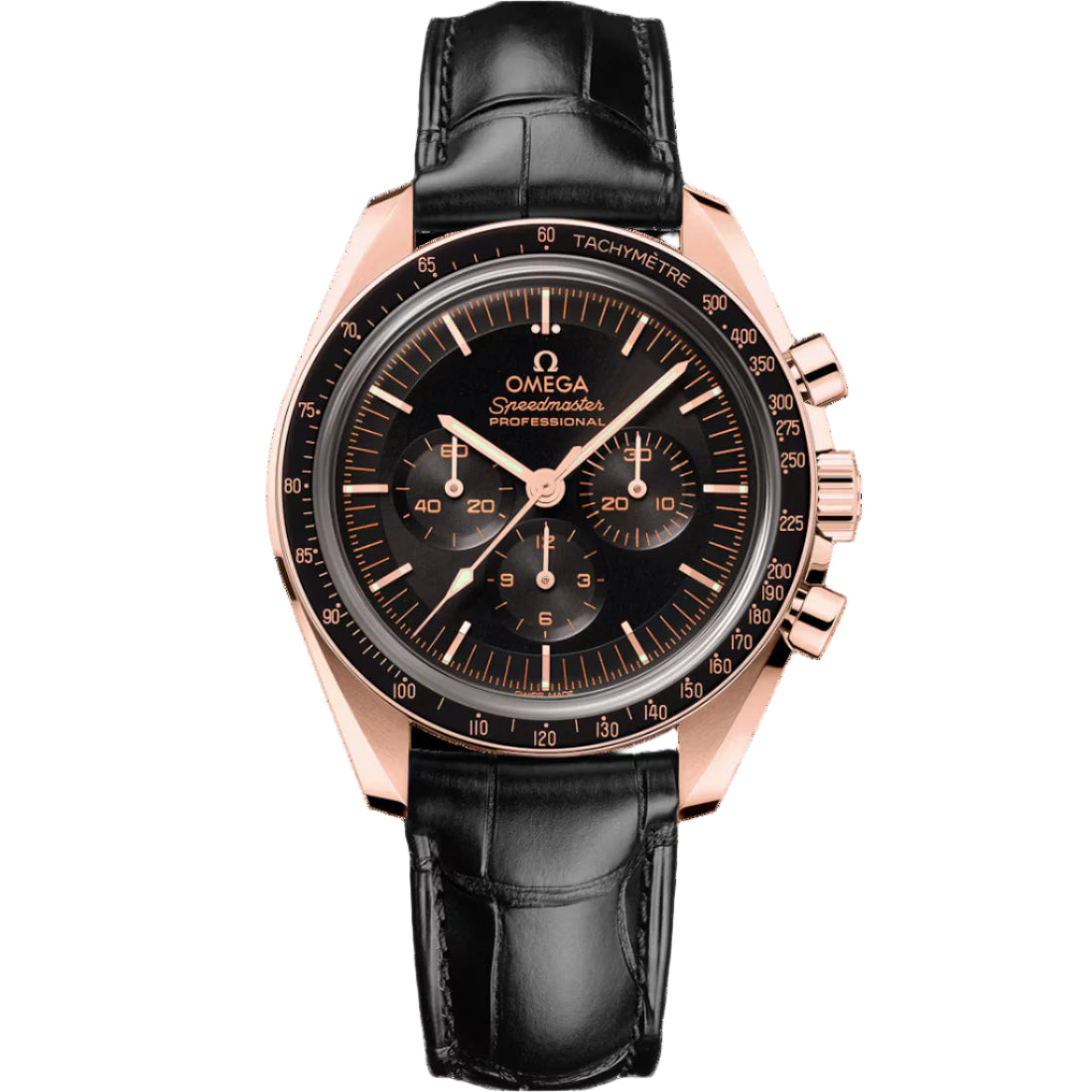 Speedmaster Moonwatch Professional Sedna™ Gold on Alligator Black