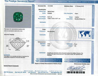 One-of-a-Kind Cushion-Cut Colombian Emerald Ring With Diamonds