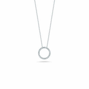 Open Circle Diamond Necklace