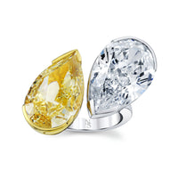 Twin Pear Shape Diamond Ring