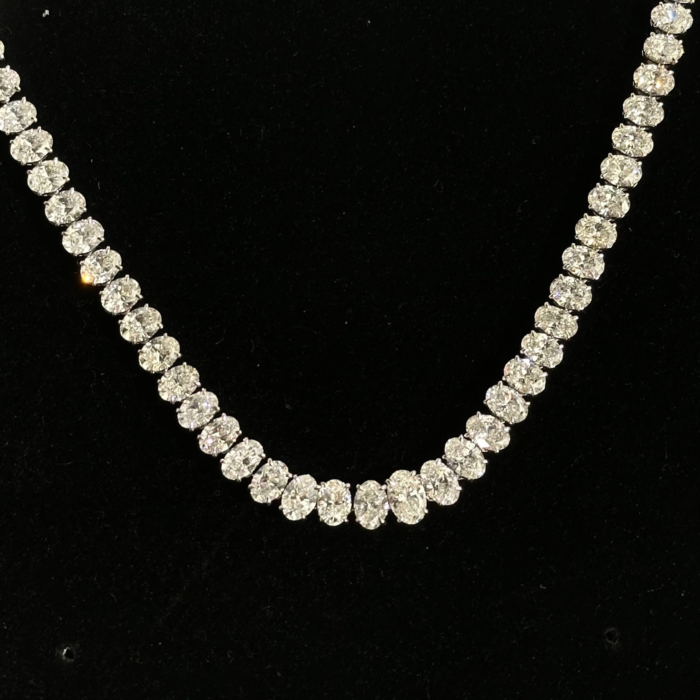 41 Carat Oval Diamond Tennis Necklace