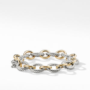 Oval Large Link Bracelet with Gold
