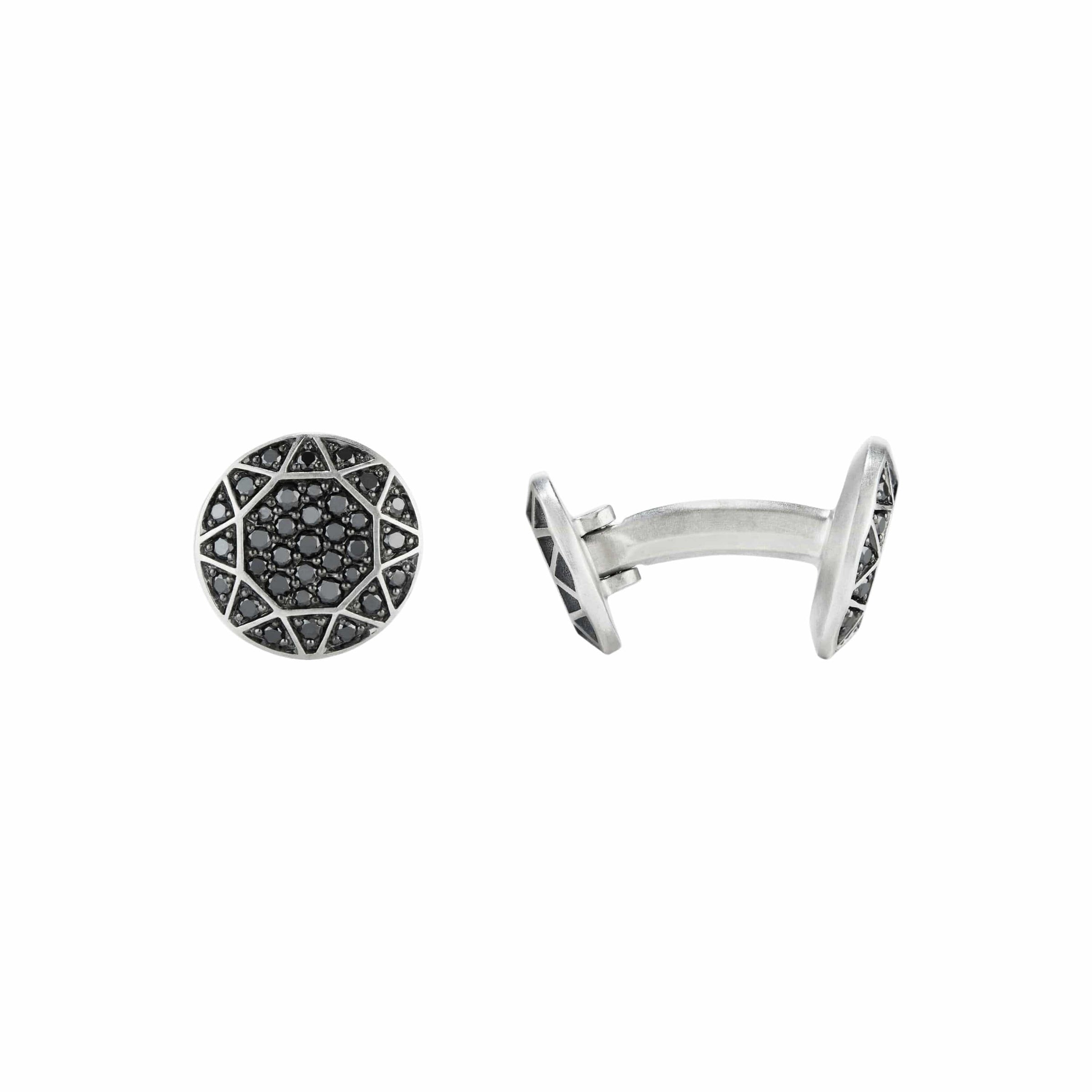 Pavé Cufflinks with Black Diamonds