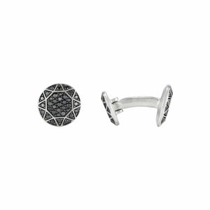 Pavé Cufflinks with Black Diamonds
