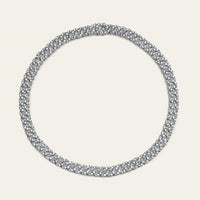 Pavé Diamond White Gold Chain Link Necklace