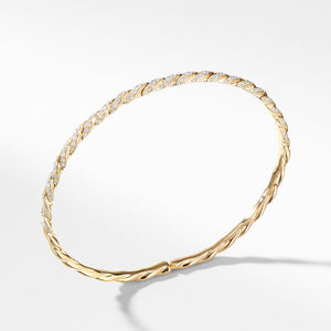 Pave Flex Single Row Bracelet with Diamonds in 18K Gold