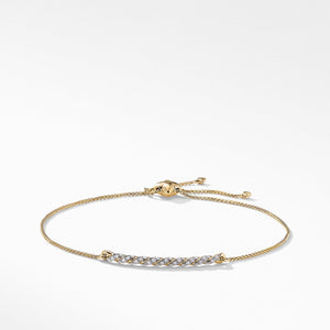 Pav馬ex Station Bracelet with Diamonds in 18K Gold
