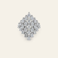 Pear Diamond Shield Ring