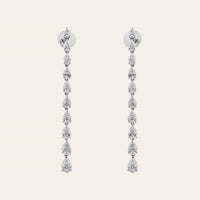 Pear-Shaped Diamond Drop Earrings